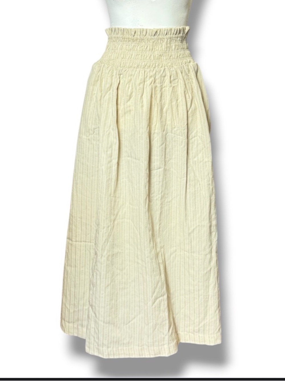 Saks Fifth Avenue maxi skirt with smocked waistband Women’s size XL | jh3
